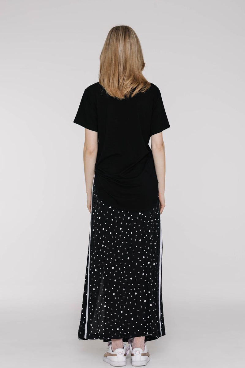 Riko Skirt Black With White Dots
