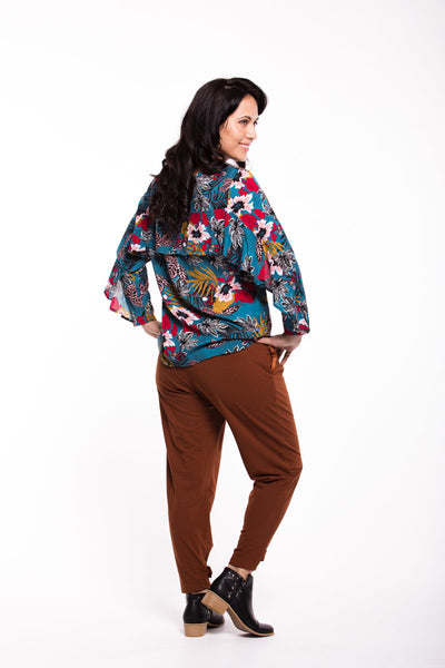 Tab Long Pant - Toffee