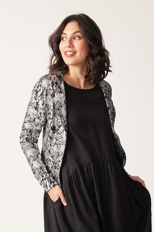 Lemon Tree Samina Jacket - Silver Snakeskin