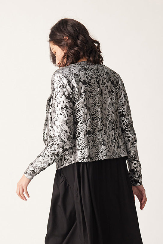 Lemon Tree Samina Jacket - Silver Snakeskin