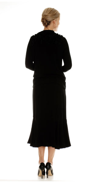 Ruffled Overlay Front Skirt - Paula Ryan