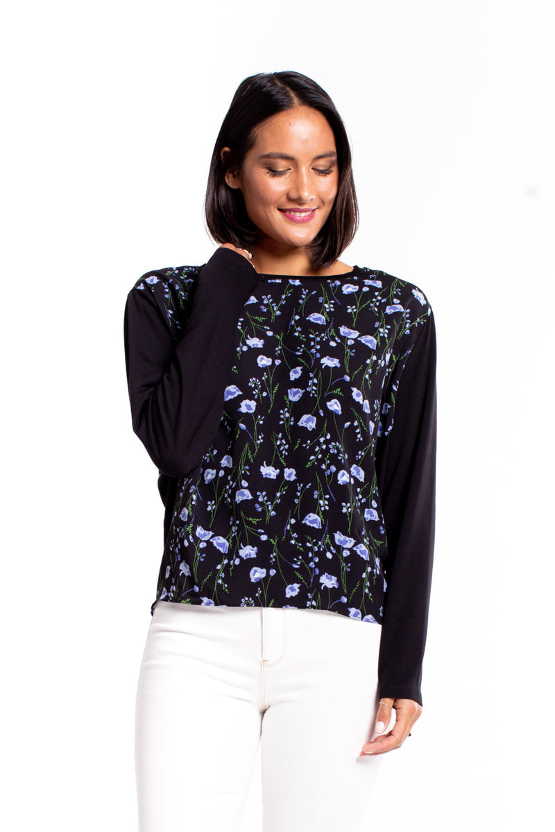 Et Alia Smith Top - Blue Floral