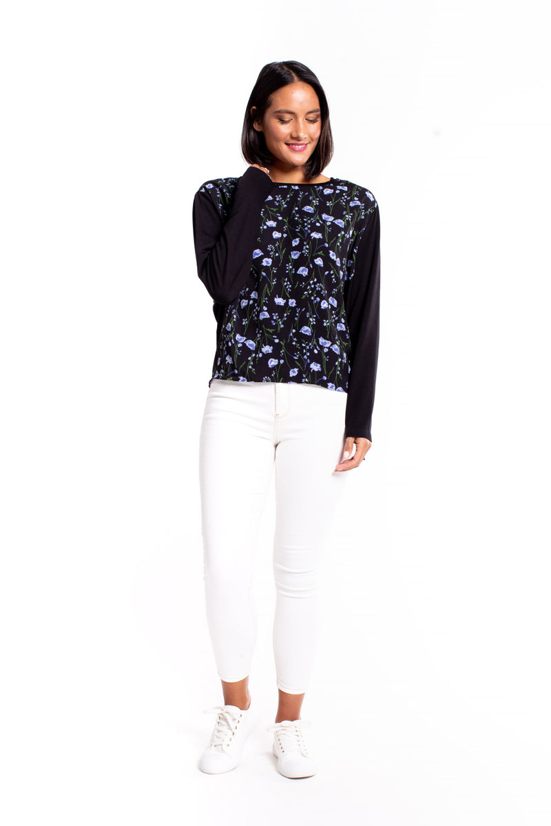 Et Alia Smith Top - Blue Floral