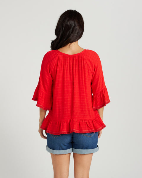 Zafina Saffron Top - Tomato