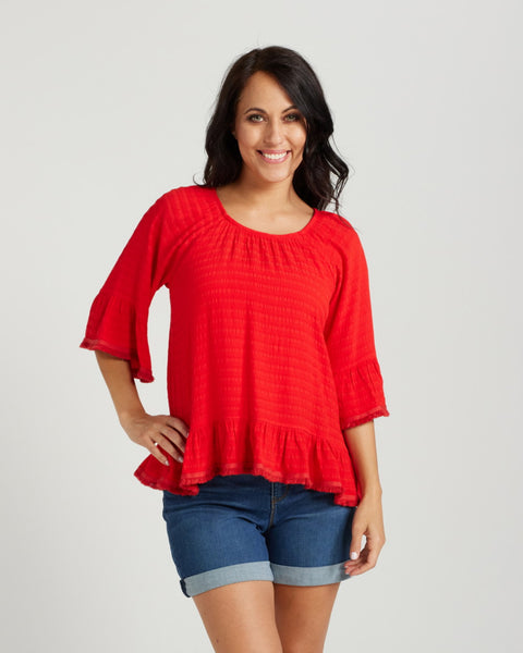 Zafina Saffron Top - Tomato