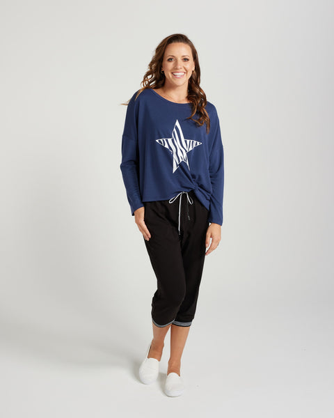 Zafina 3/4 Pant - Black