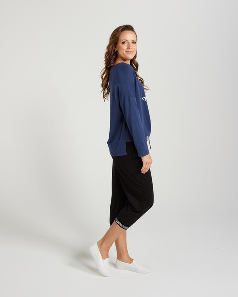 Zafina 3/4 Pant - Black