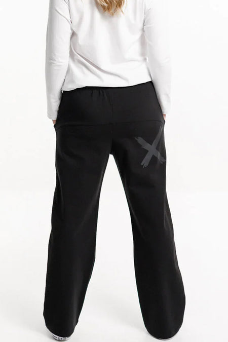 3/4 Apartment Pants - Stripe Cuffs With X Spot