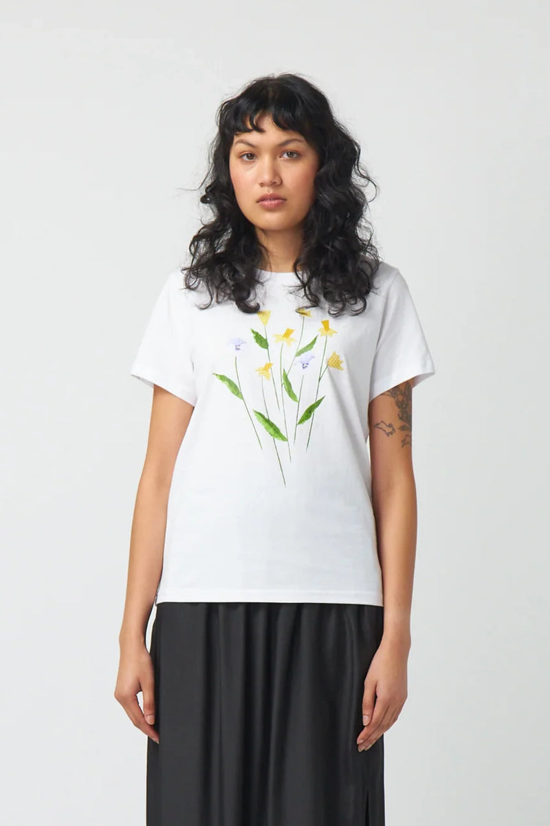 Sylvester Daffodils Tee - White