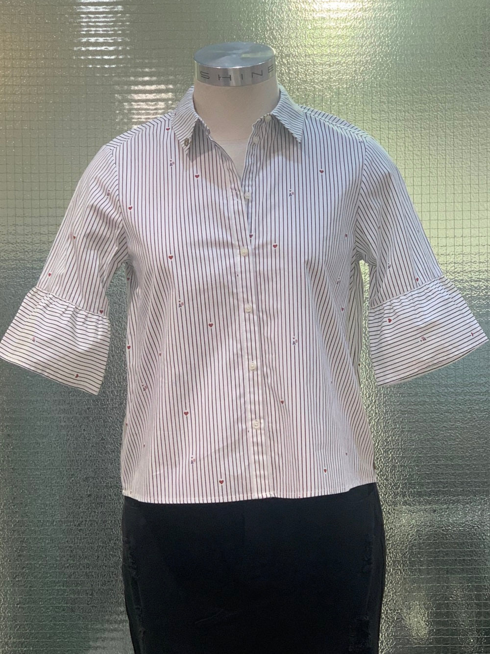 Short Sleeved Stripe Shirt