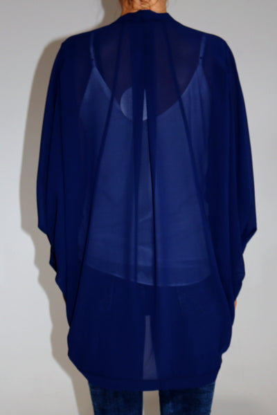 Plain Kimono Navy Short - Shine Fashion