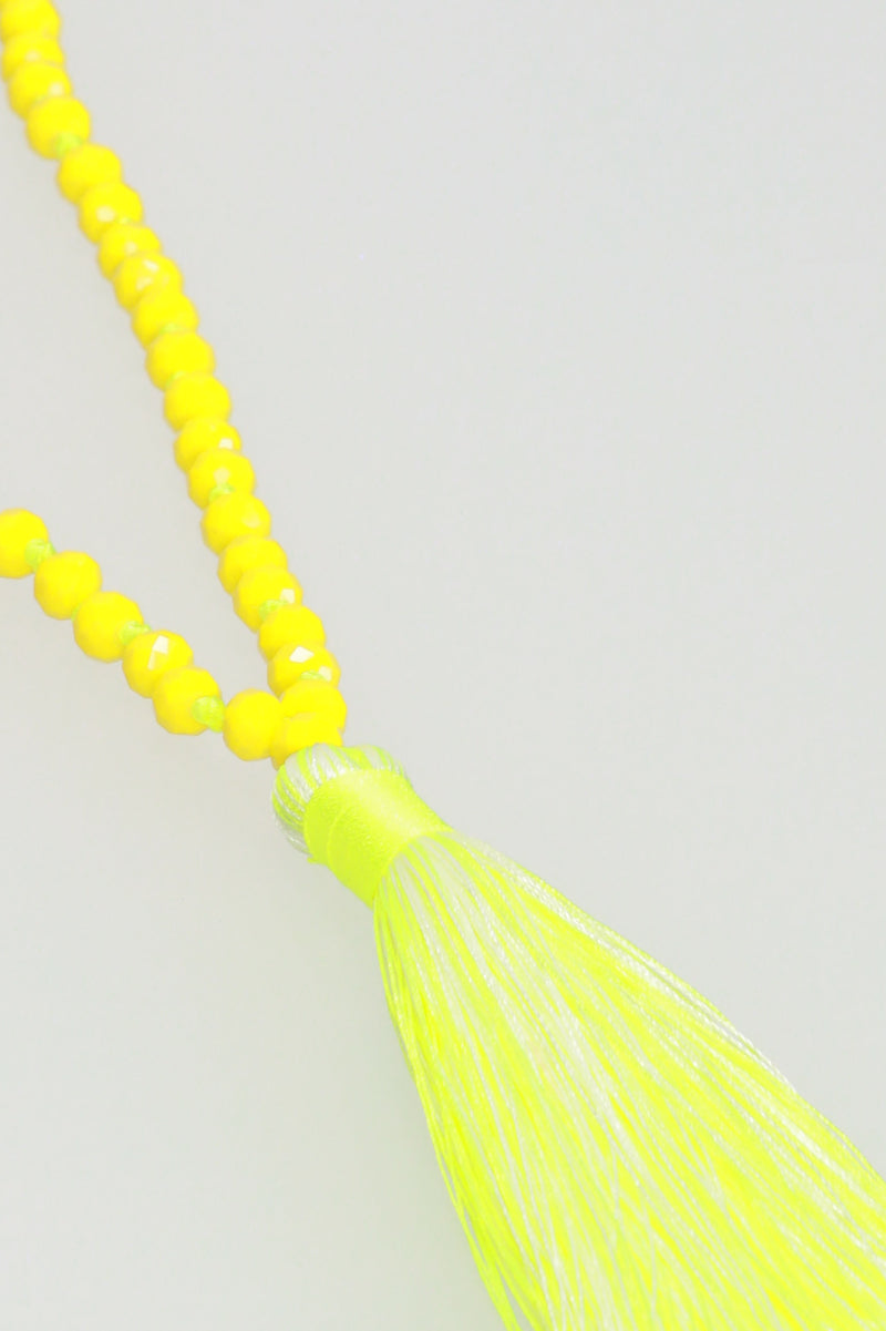 Tassel Necklace - Yellow