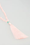 Tassel Necklace - Wood/Pink
