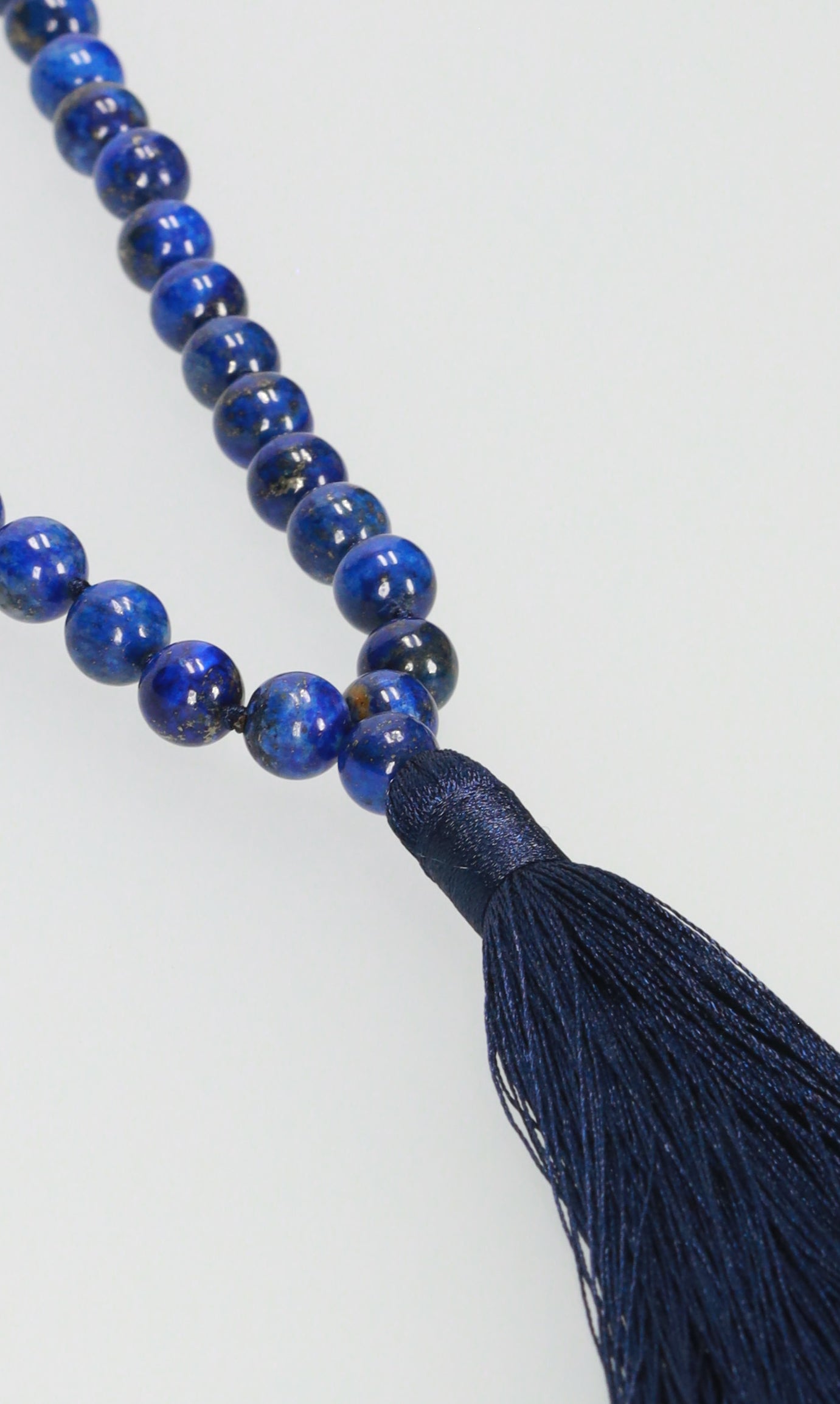 Navy blue sales tassel necklace