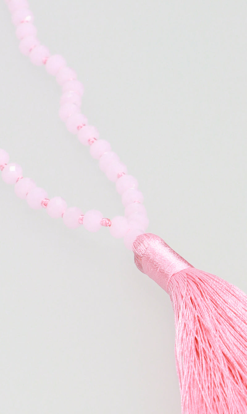 Tassel Necklace - Baby Pink