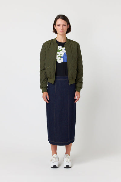 Sylvester Quilted Bomber Olive