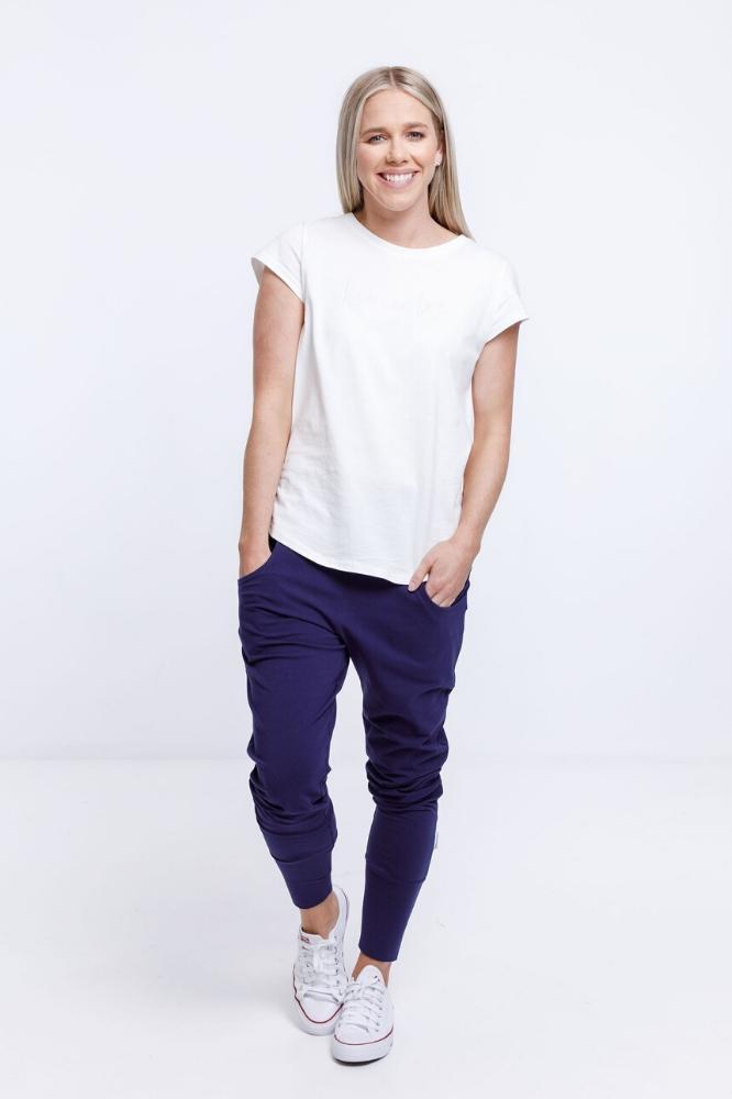 Home Lee Apartment Pants - evening / White X