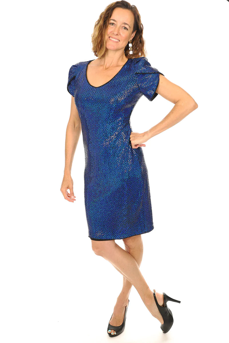 Frank Lyman Electric Blue Glitter Dress