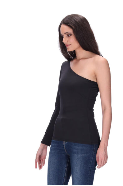Augustine Lily One Houlder Top - Black