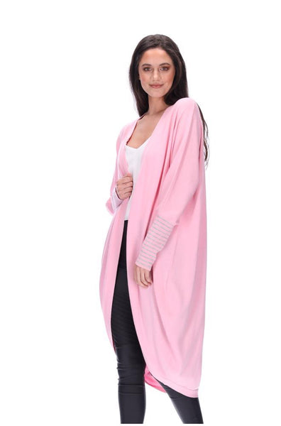 Augustine Pink Merino Blend Kimono Cardi