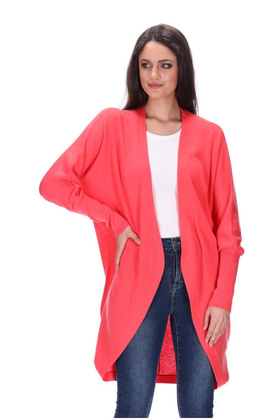 Augustine Merino Blend Cardi Kimono - Coral