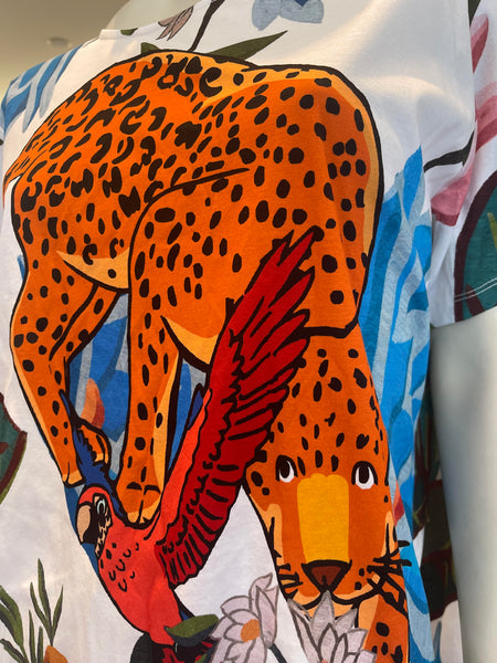 David Pond Perfect Tee - Tropical Tiger Print