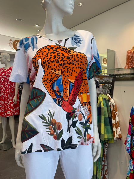 David Pond Perfect Tee - Tropical Tiger Print